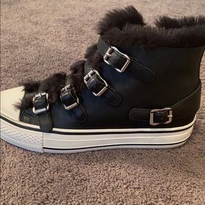 NWOB Ash brand Black Fur Sneakers